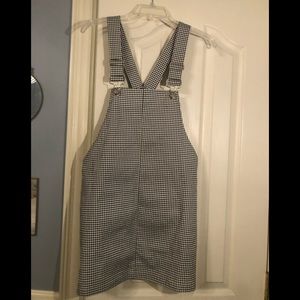 Houndstooth Overall Dress